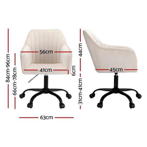 Fauteuil de Bureau Crème – Image 6