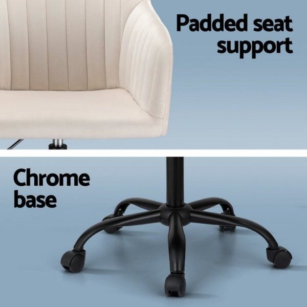 Fauteuil de Bureau Crème – Image 2