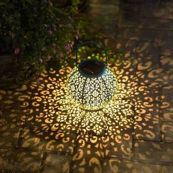 Lanterne Solaire Suspendue Extérieur - Lumière LED Décorative Étanche pour Jardin en Métal – Image 2